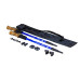 Kije do nordic walking/trekking sapphire st-070 + 2 pary końcówek - niebieskie