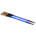 Kije do nordic walking/trekking sapphire st-070 + 2 pary końcówek - niebieskie