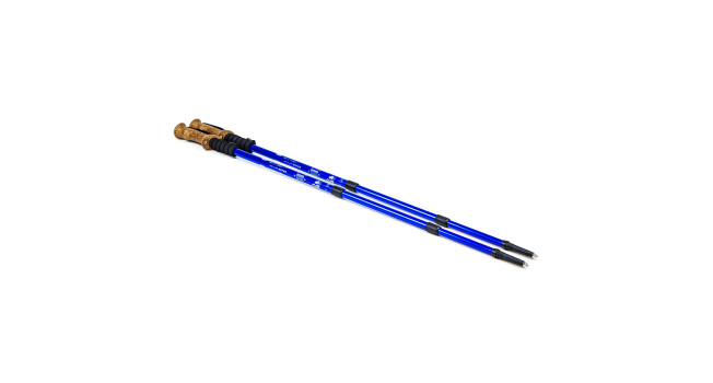 Kije do nordic walking/trekking sapphire st-070 + 2 pary końcówek - niebieskie