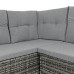 Zestaw mebli ogrodowych sapphire st-1570 gusto - narożnik + stół - szary