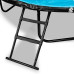Trampolina sapphire st-0008w 8ft 252 cm z siatką wewnętrzną + drabinka gratis - niebieska