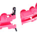 Hula hop z wypustkami i obciążnikiem sapphire sg-059 - różowe