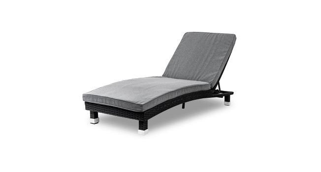 Leżak ogrodowy technorattan sapphire st-800 monza - czarny