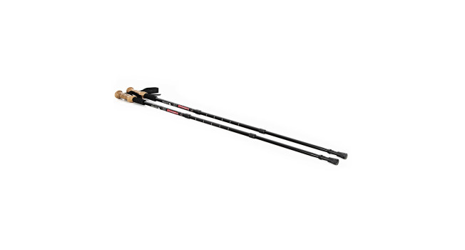 Kije do nordic walking trekking sapphire st-073 + 2 pary końcówek i pokrowiec - czarne