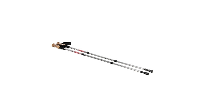 Kije do nordic walking trekking sapphire st-073 + 2 pary końcówek i pokrowiec - szare