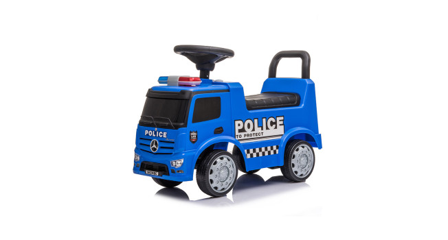 Jeździk pchacz dla dziecka mercedes antos policja - niebieski